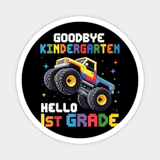 Goodbye Kindergarten 1St Grade Monster Truck Graduation Boys Magnet